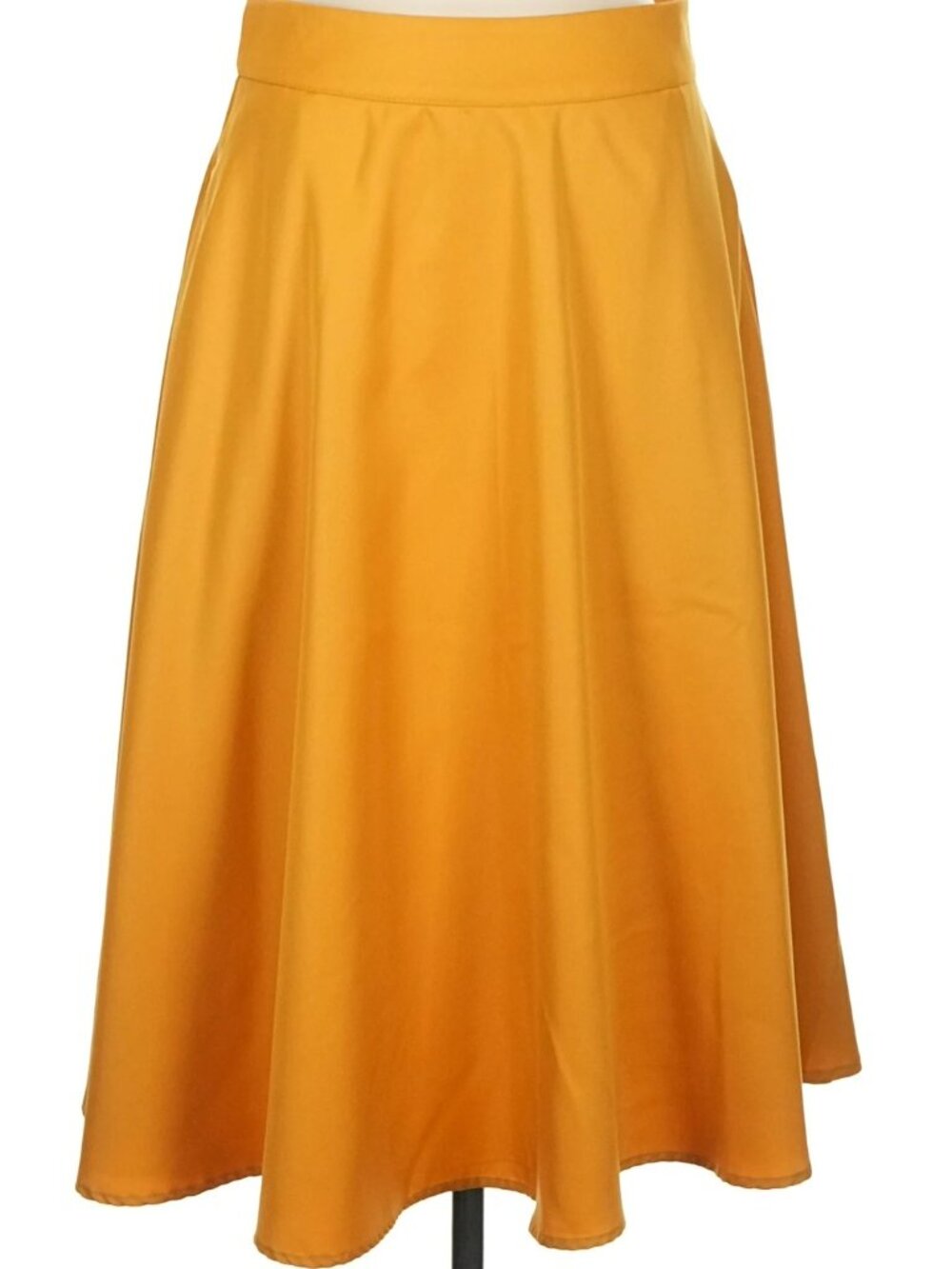 Unique Vintage - Yellow/Gold A-Line Swing Skirt